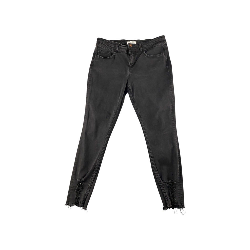 BKE Gabby Black High Rise Curvy‎ Fit Ankle Distressed Skinny Jeans Size 31